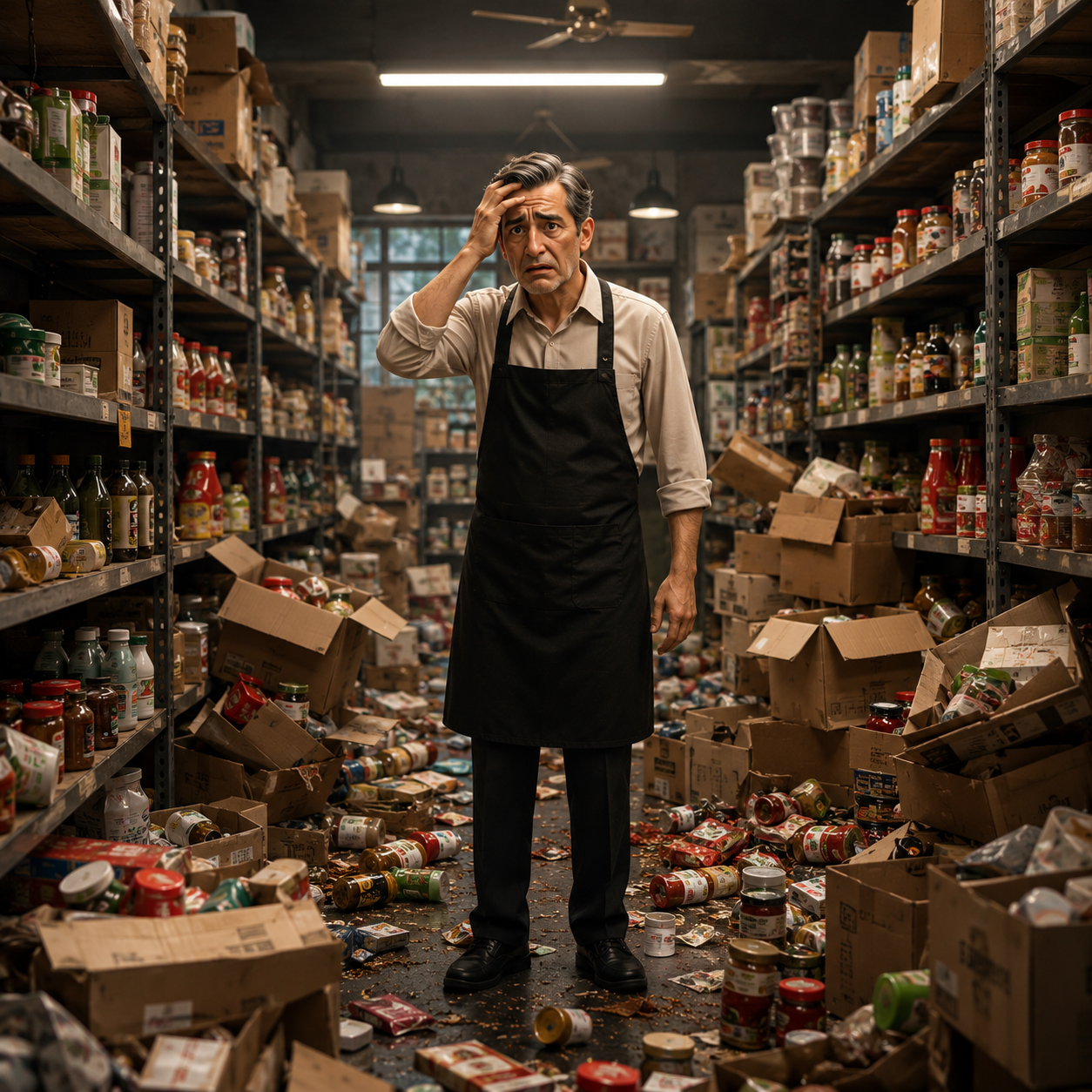 Messy stock retail scenario